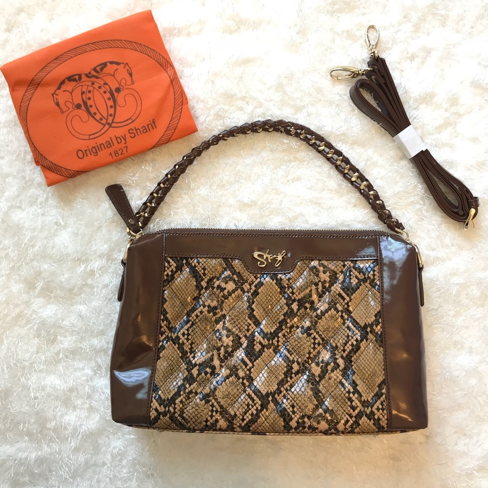 NEW Sharif Designs New York Snake Skin Crossbody